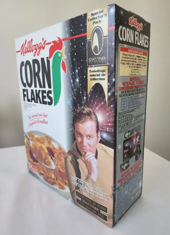 STAR TREK Captain Kirk Kellogg’s Corn Flakes Cereal Box in Arts & Collectibles in Kitchener / Waterloo - Image 5