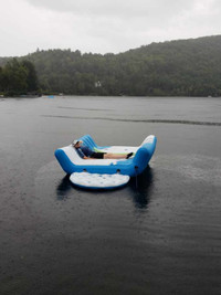 Tobin floating lounge-inflatable-for lake or pool, 4 person