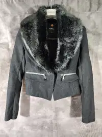 Bebe Wool & Faux Fur Jacket (Size S)