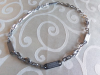 STAINLESS STEEL MENS NECK  CHAIN - 21 INCHES - BAR-LINK -NEW