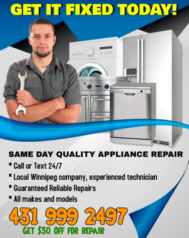 Fridge / Stove / Washer / Dryer Repair in Winnipeg in Appliance Repair & Installation in Winnipeg