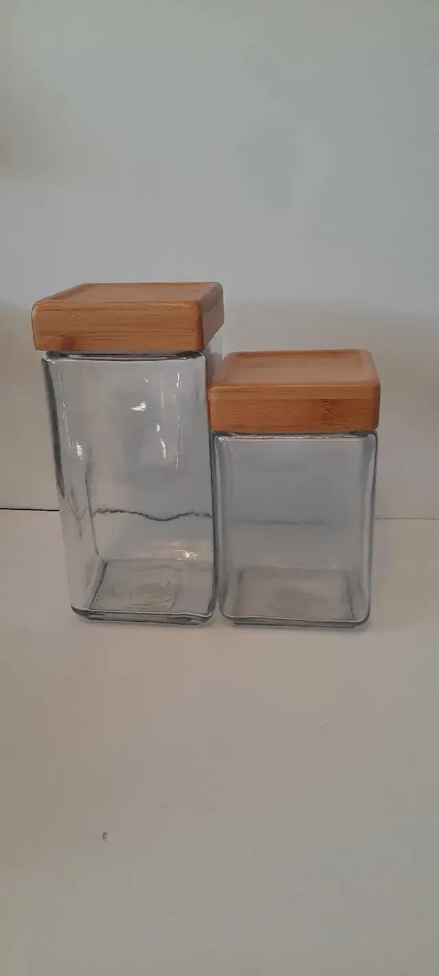 Anchor Hocking Glass  Kitchen Storage Set of 2