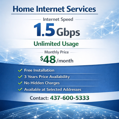 Best Internet Deal $48 | 1.5 Gbps Unlimited, View more