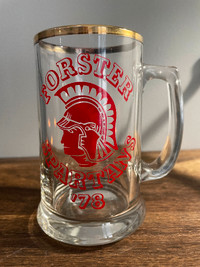 Forster Spartans 1978 Gold-Rimmed Glass Mug with Handle Forster