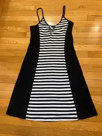 Navy striped Color Block Dress