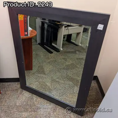 32 x 44 Beveled Mirror Thick Chocolate Frame, View more