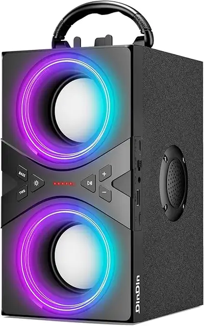 GFEEN Portable Outdoor Bluetooth Speaker: 30W Loud Sound Wireless Durable Large with Lights Powerful...