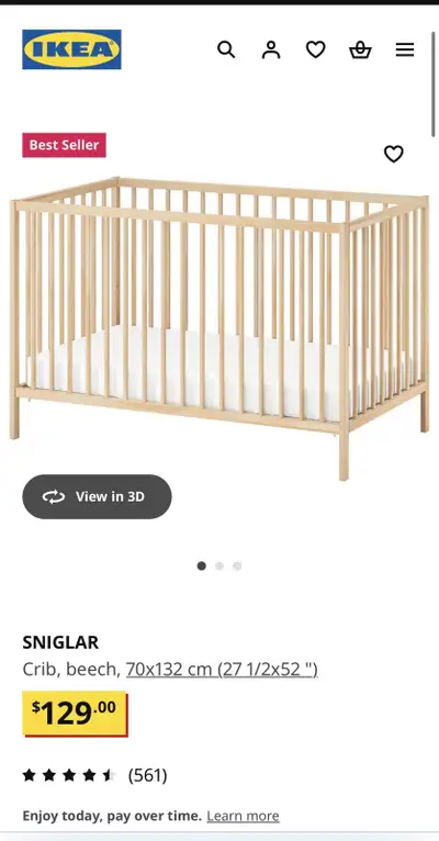 ikea crib, View more