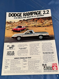 1983 Dodge Rampage 2.2 Original Ad