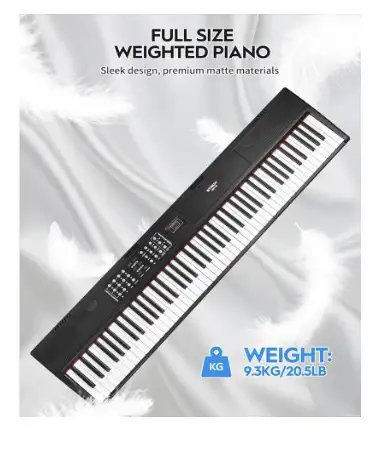 STRICH Digital Piano 88 Keys, Hammer-Action Weighted Keyboard in Pianos & Keyboards in Calgary - Image 2