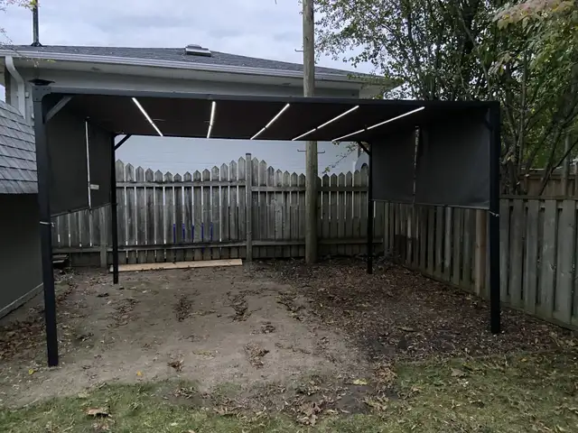10x 13 Patio Pergola Sliding Roof, LED L in Other in Oshawa / Durham Region - Image 8