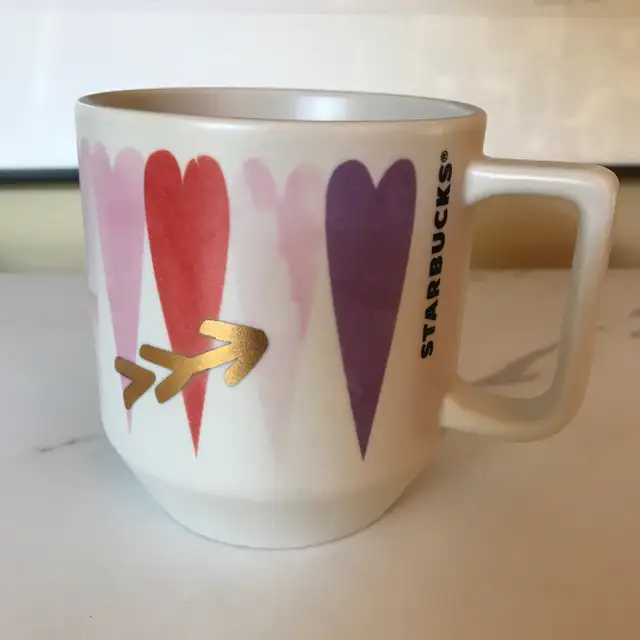 2016 Starbucks Mug Pastel Hearts in Kitchen & Dining Wares in Ottawa - Image 2