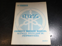 1980 Yamaha IT125G Service Manual IT125 Enduro Trail