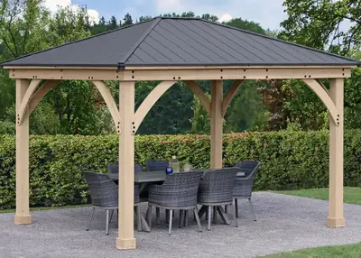 BRAND NEW IN BOX 11’ x 13’ YARDISTRY MERIDIAN GAZEBO $3300, View more