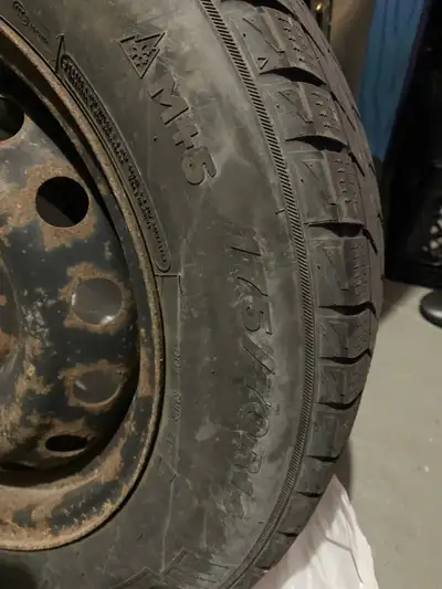 4 winter tires, used 2 winters These tires were last on a Hyundai Accent 2017 Pick up or drop off av...