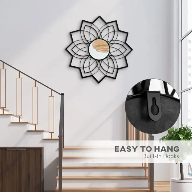 31" x 31" Modern Flower Wall Mirror, Decorative Mirror for Livin in Home Décor & Accents in Markham / York Region - Image 7