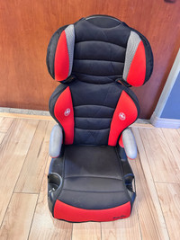 Booster car seat with back