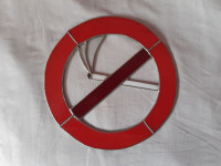 Vintage Stained Glass No Smoking