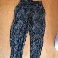 Green Paisley Harem Pants - S