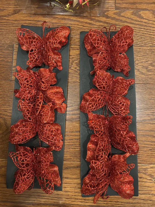 Complete set red and gold theme ornaments for Xmas tree62863272826627123