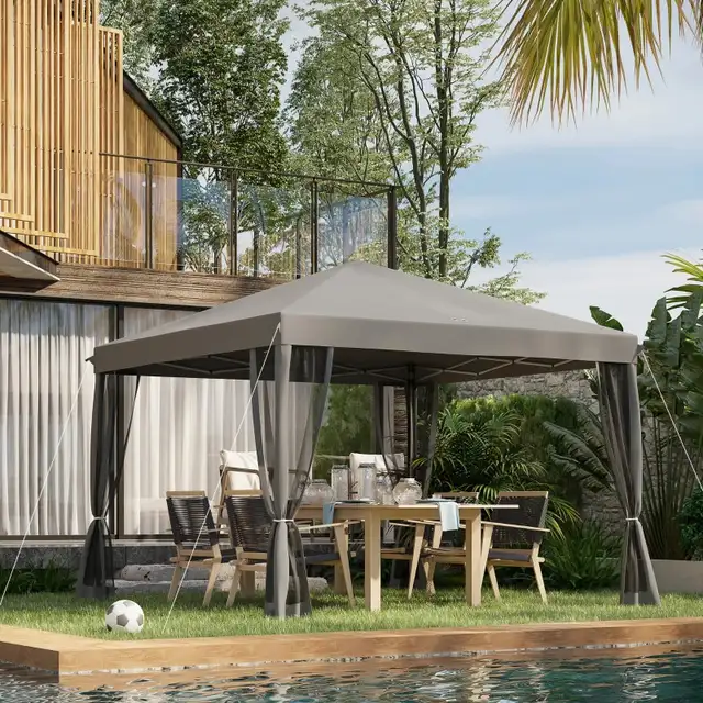 Outsunny Pop Up Canopy Tent Gazebo with Removable Mesh in Outdoor Décor in Markham / York Region - Image 4