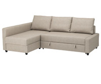 IKEA FRIHETEN Corner Sofa Bed with Storage - Beige 