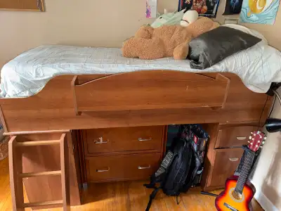 Loft Bed with Storage Drawers, View more