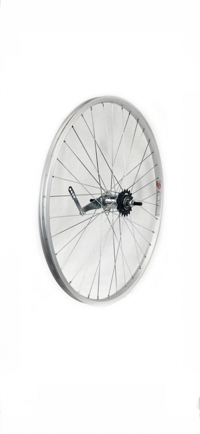 New 26” Coaster Brake Silver Alloy Bicycle Rear Wheel Rim 1 spd, View more
