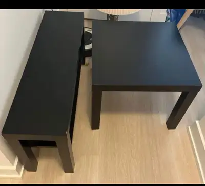Selling a set of two IKEA LACK tables in light gray . Both are in good condition and perfect for any...