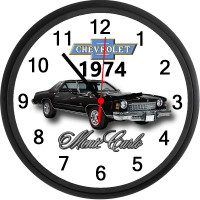 1974 Chevy Monte Carlo Custom Wall Clock - Brand New - Chevrolet