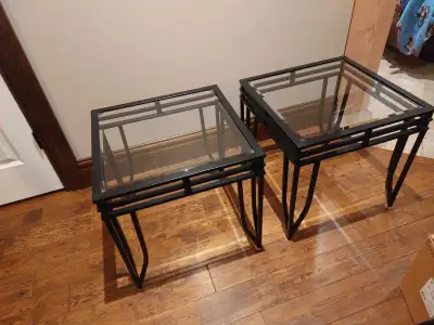 Coffee tables, glass top end tables for beside sofas, View more