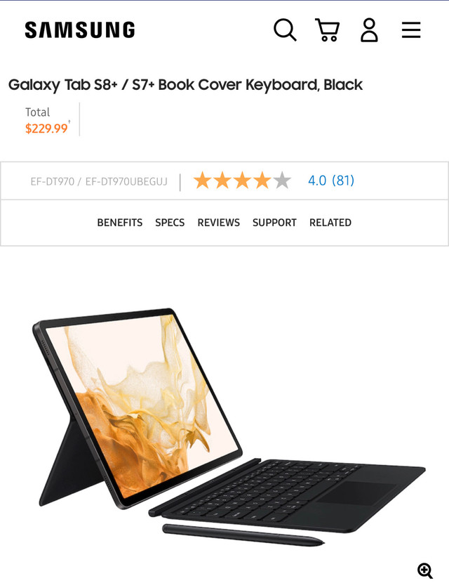 Samsung s8+ with keyboard case dans iPad et tablettes  à Ville de Toronto