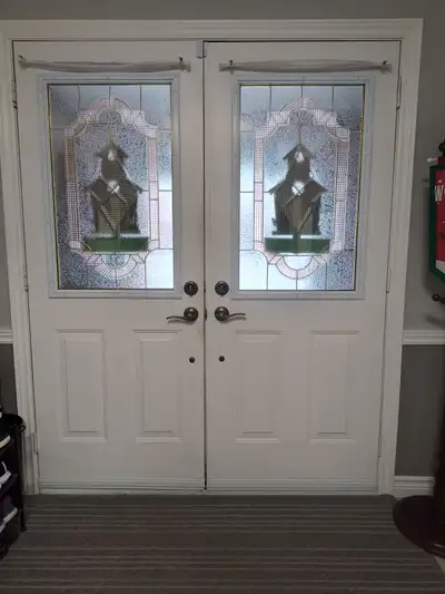 Fancy Double Door with Glass Design, View more