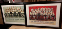 Toronto Maple Leafs framed team photos, 1957-1958 & 1960-1961