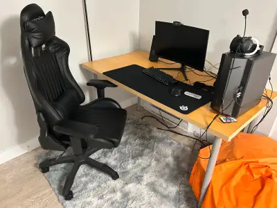 Selling the whole setup not only the computer Desk not included. Chair, computer, monitor, headset,...