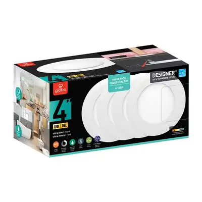 Luminaires encastrés DEL 4’’ LED dimmable rescessed lights 9W, View more