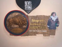 Vintage Seagrams Whiskey American Bison Canadian Hunter