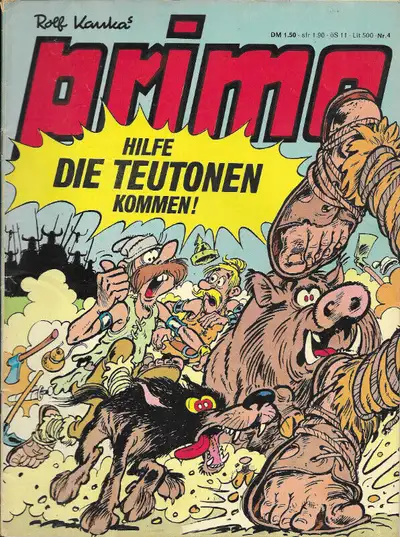 1974 German Comic Rolf Kauka PRIMO #4 HILFE DIE TEUTONEN KOMMEN!, View more