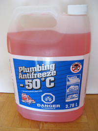 RV plumbing antifreeze for plastic pipes, -50 C, 3.78 L