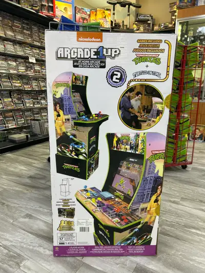 Arcade One Up TMNT + Turtles in Time New in Box Items included: Arcade Cabinet (45.8” h) Custom rise...