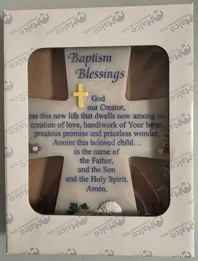 Malco Baptism Blessings Cross Plaque, View more