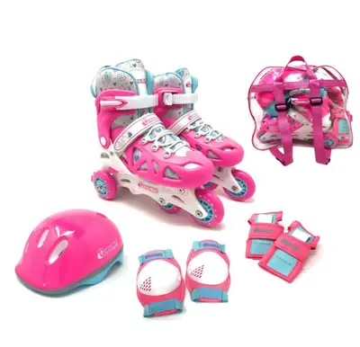 Chicago Skates 2-in-1 Adjustable Inline Training Skate Combo Set, View more