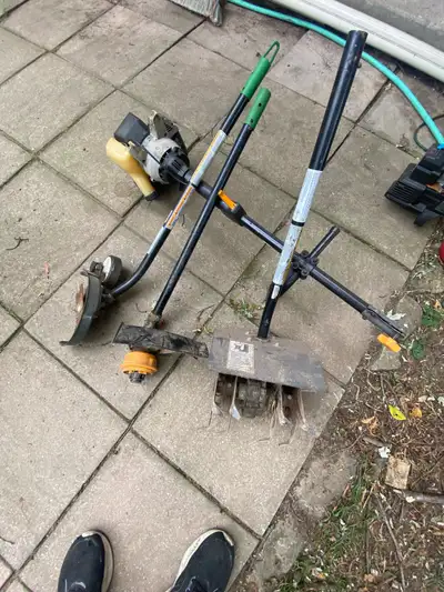 Get ready to tackle your yard work with this Ryobi trimmer attachments! This set includes a function...