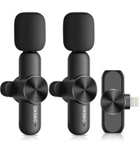 Wireless Lavalier dual microphones for iPhone 