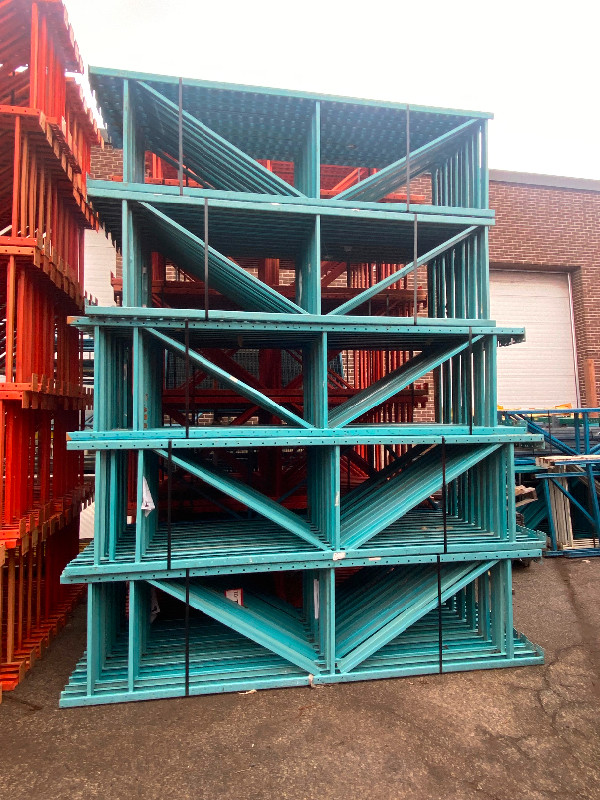 Used storage rack 10’ tall x 30” deep with 9’ long x 4” beams in Industrial Shelving & Racking in Mississauga / Peel Region