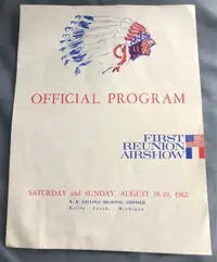 Vintage AIRSHOW official program 1962 Kellogg regional airfield 