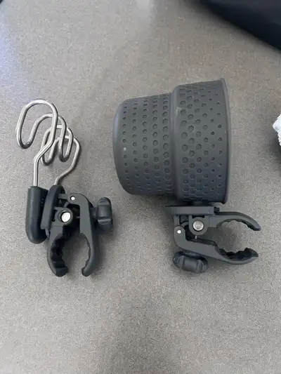 Cup holder and bag hook, View more