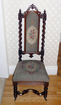 Fancy Tall Hall Chair  SOLD.  Please see my other ads.