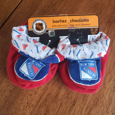 New York Rangers Non-Skid Baby Booties 12-18 Months *New*, View more