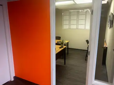 Private newly renovated fully furnished high end office available with shared reception area plus sh...